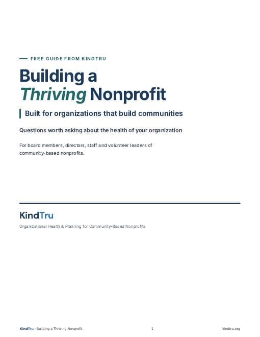 Cover of Building a Thriving Nonprofit